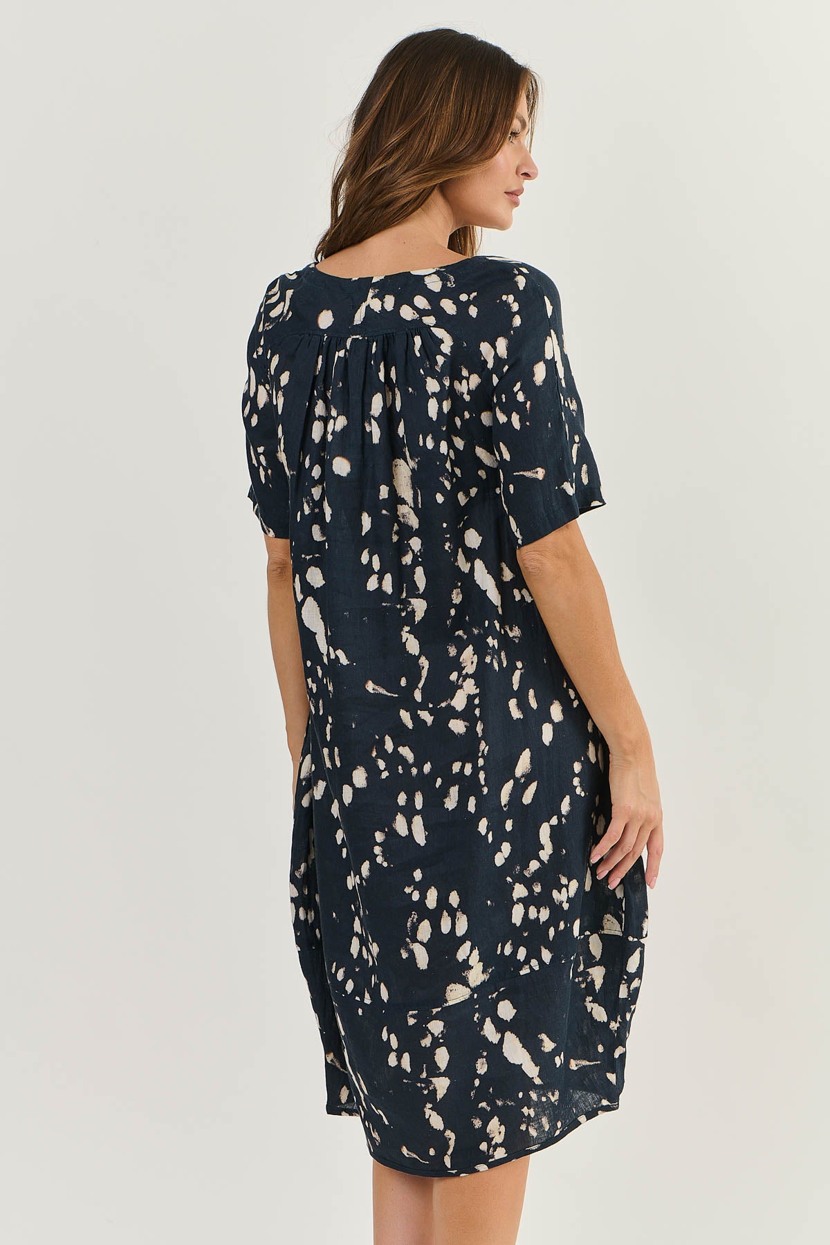 Naturals Linen Tulip Dress GA263 - Universe