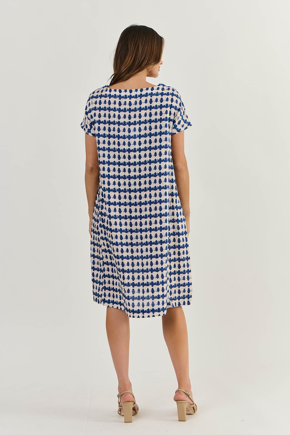 Naturals Linen A-line Dress  GA520 - Delta Blot