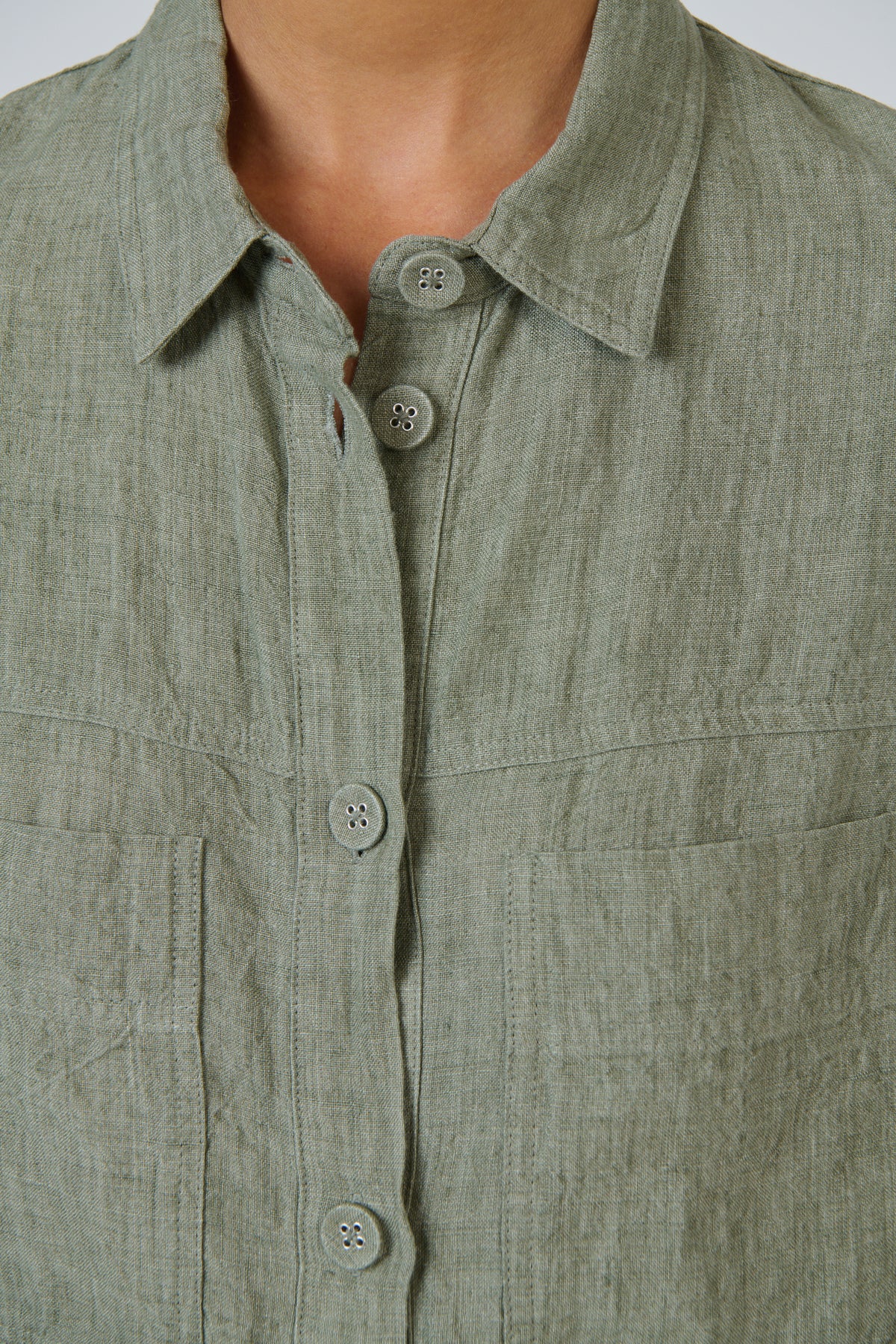Naturals GA598 Linen Jacket - Artichoke