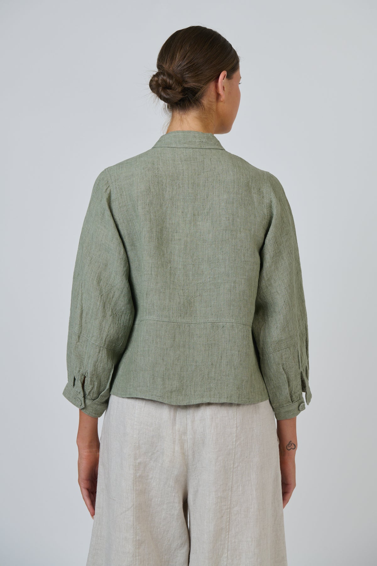 Naturals GA598 Linen Jacket - Artichoke