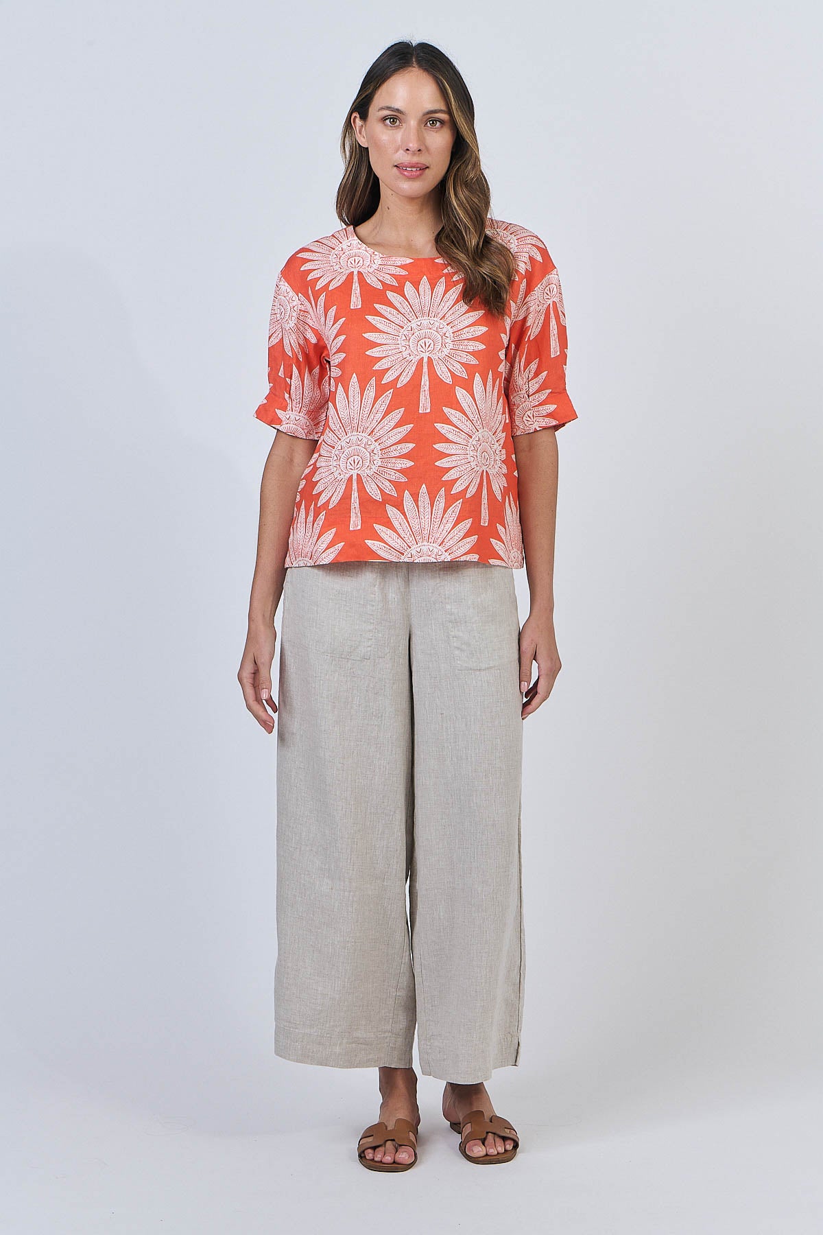 Naturals GA623 Top - Sunset Palm