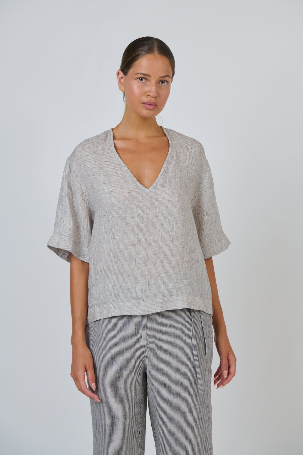 Naturals GA683 Linen Top - Chai