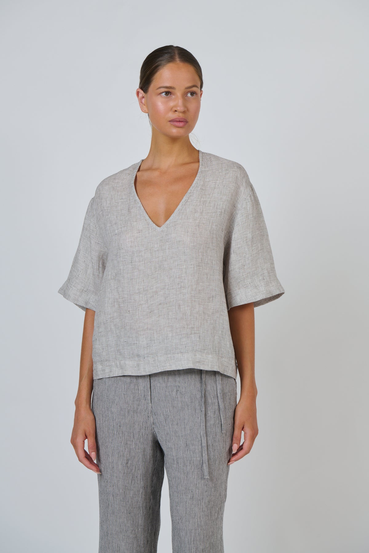Naturals GA683 Linen Top - Chai