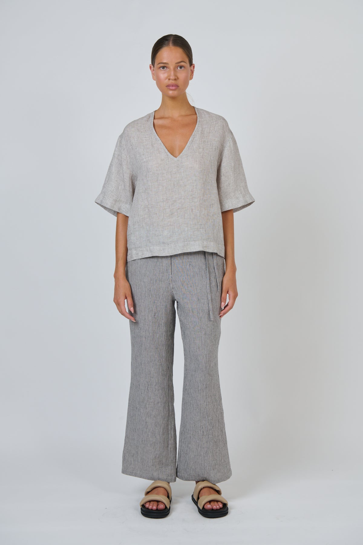 Naturals GA683 Linen Top - Chai
