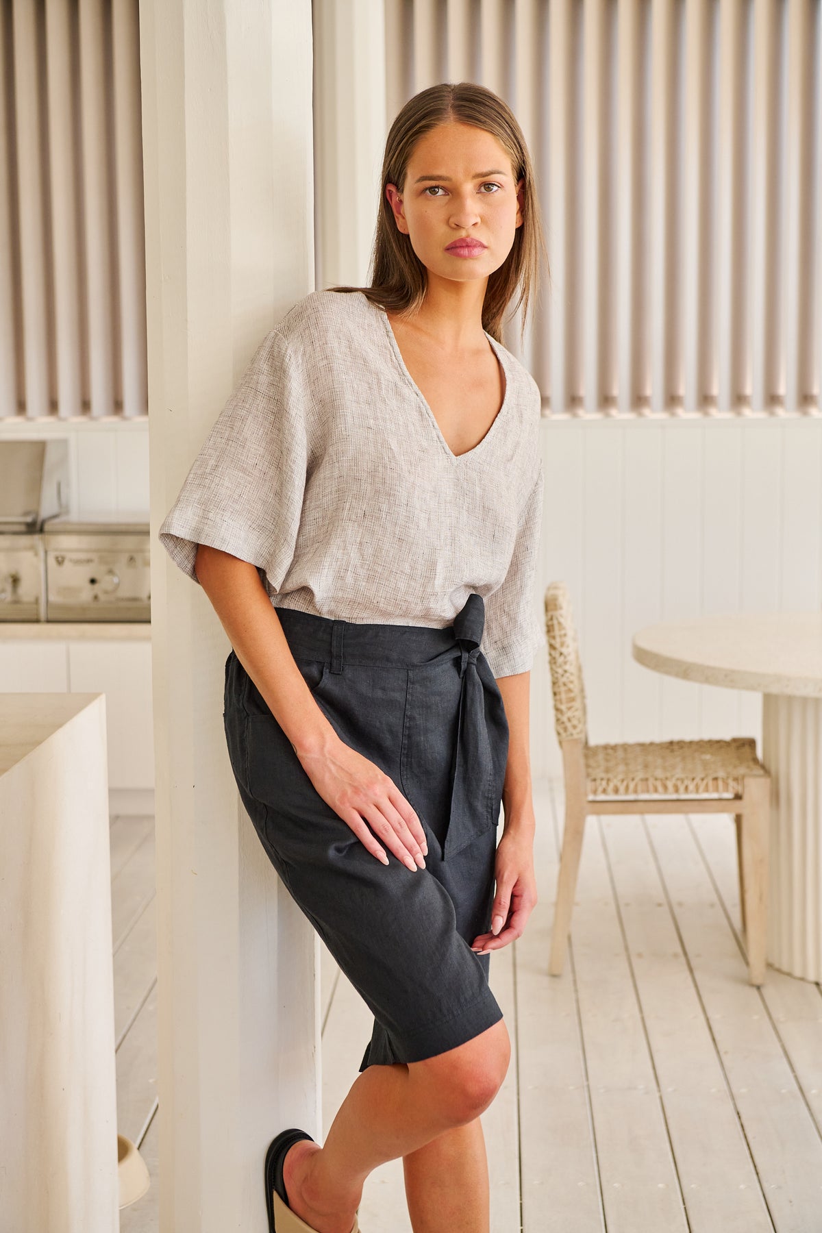 Naturals GA683 Linen Top - Chai