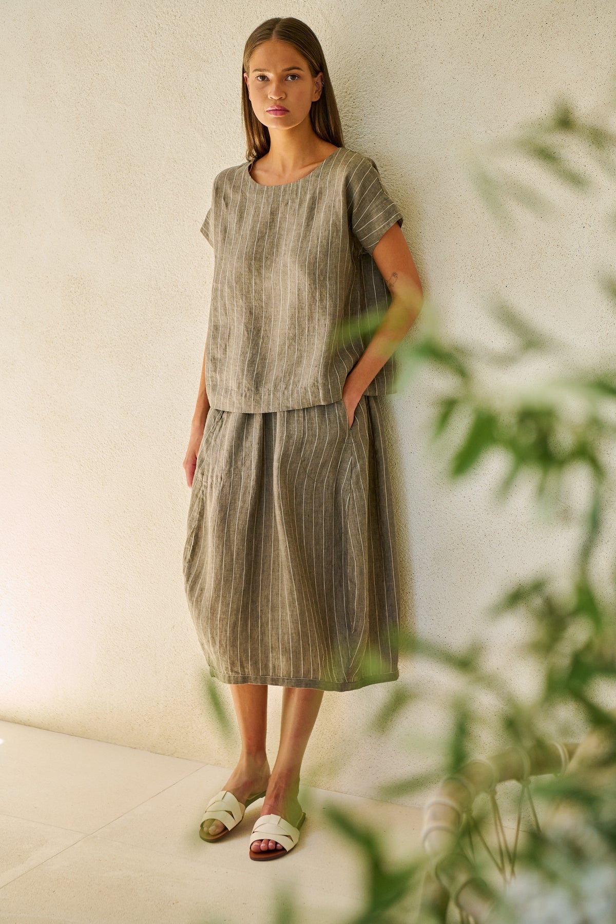 Naturals GA639 Linen Skirt - Gauze