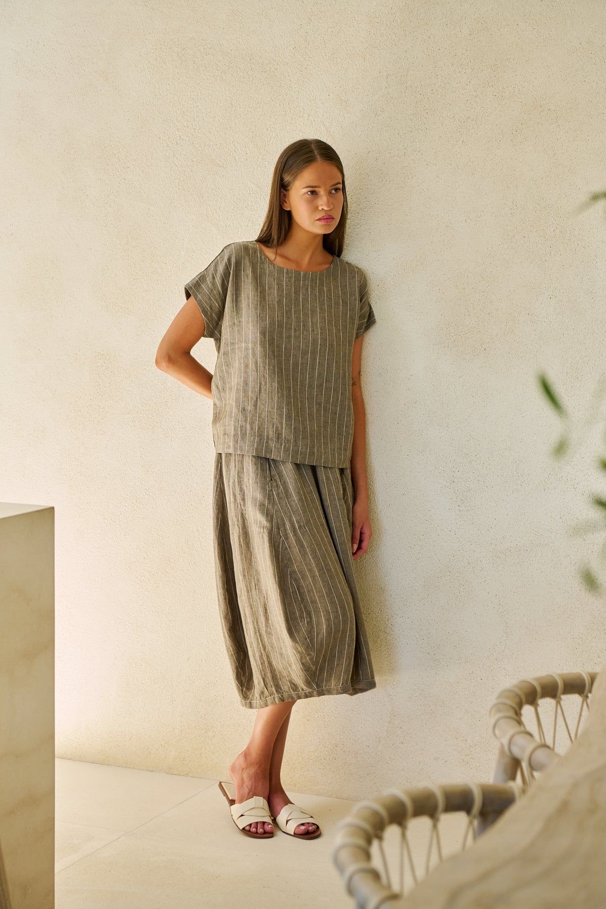 Naturals GA639 Linen Skirt - Gauze
