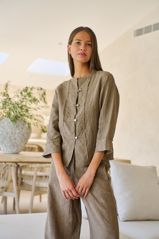 Naturals GA687 Linen Top - Agate