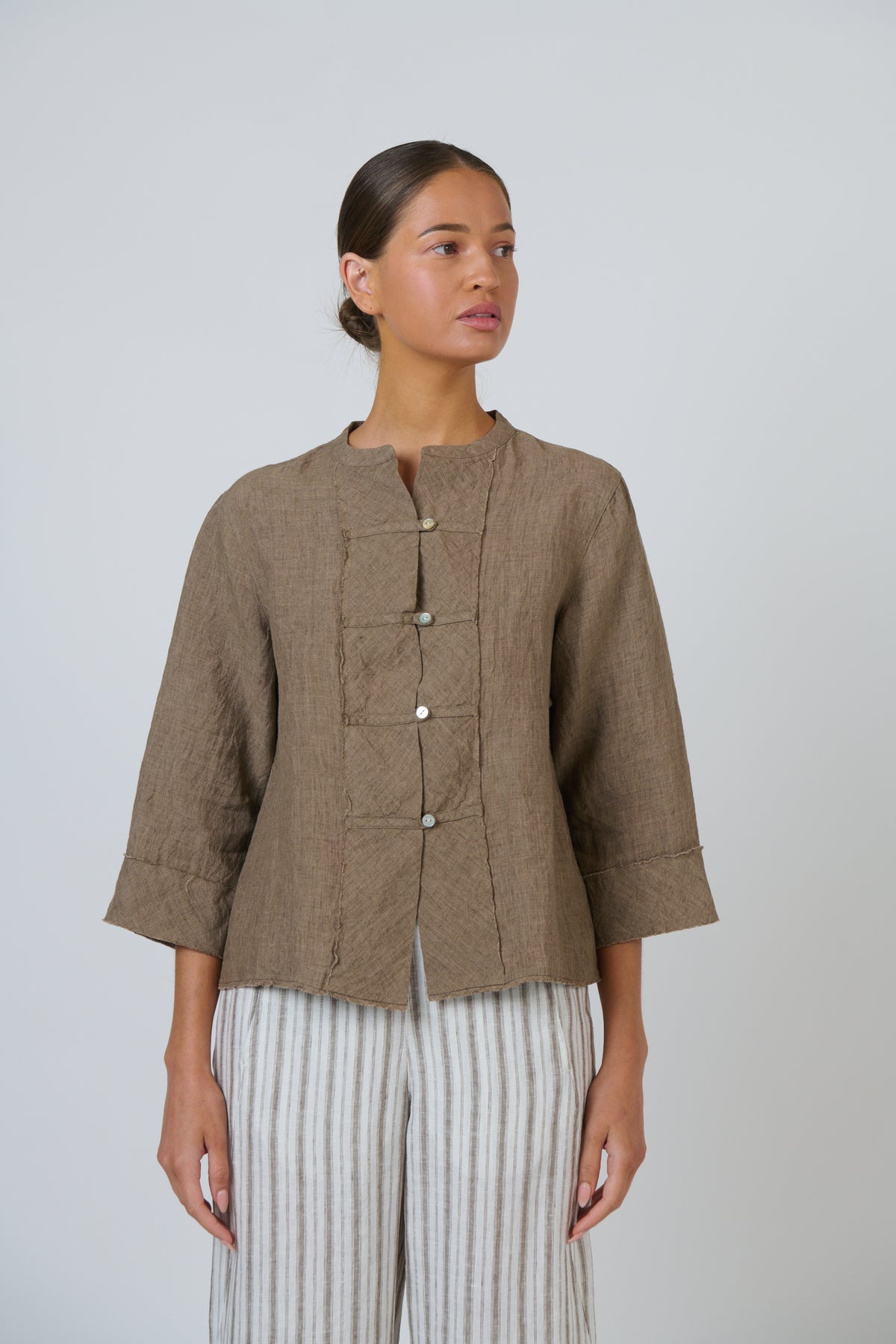Naturals GA687 Linen Top - Agate
