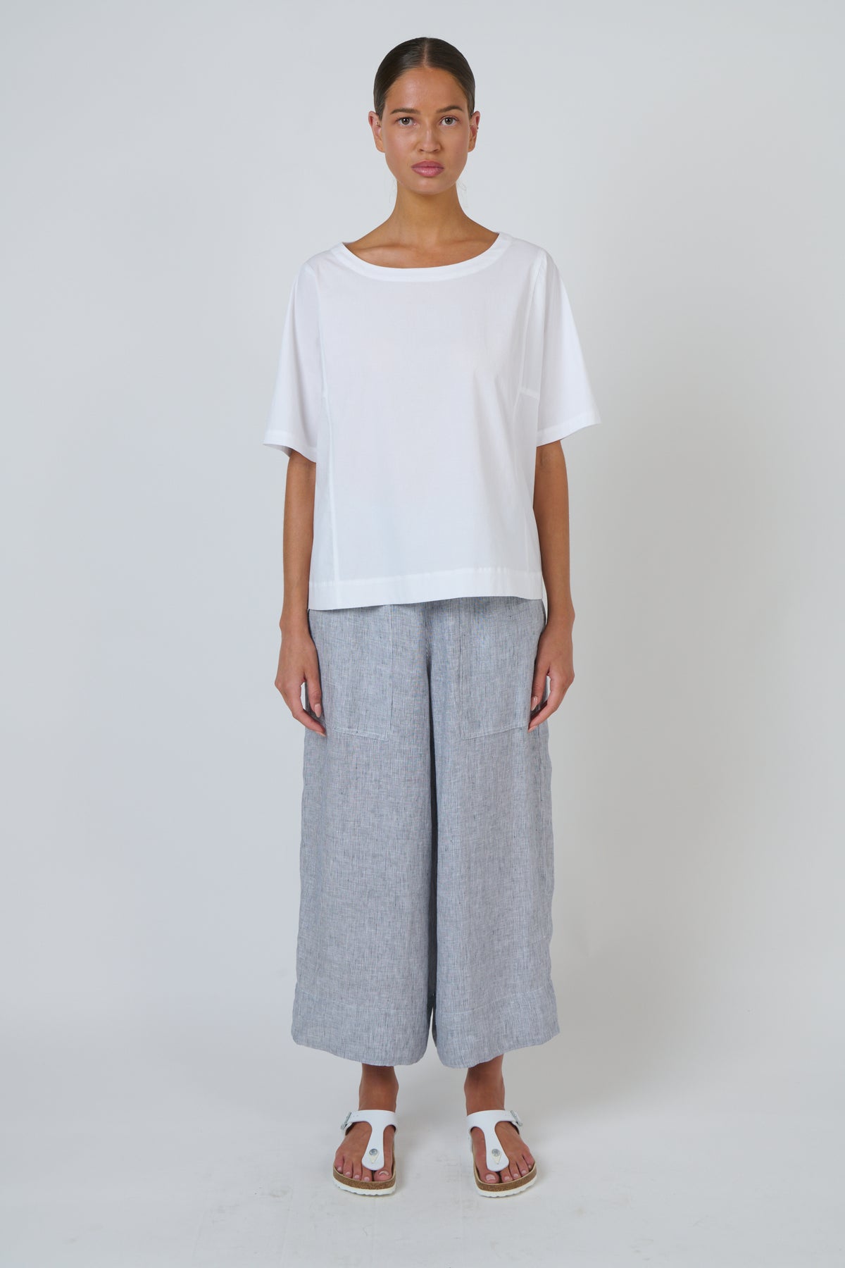 Naturals GA713 Linen Pants - Sliver