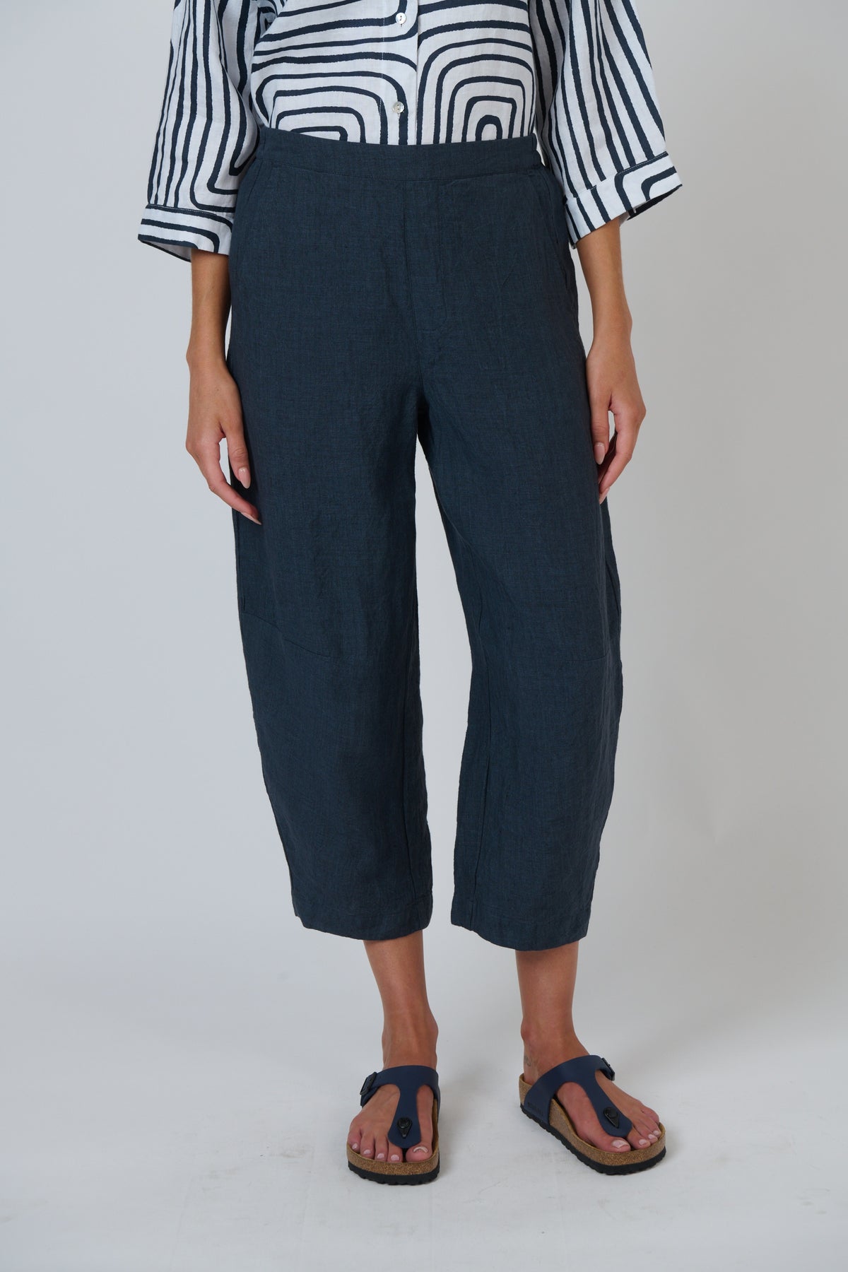 Naturals GA711 Linen Pants - Gunsmoke
