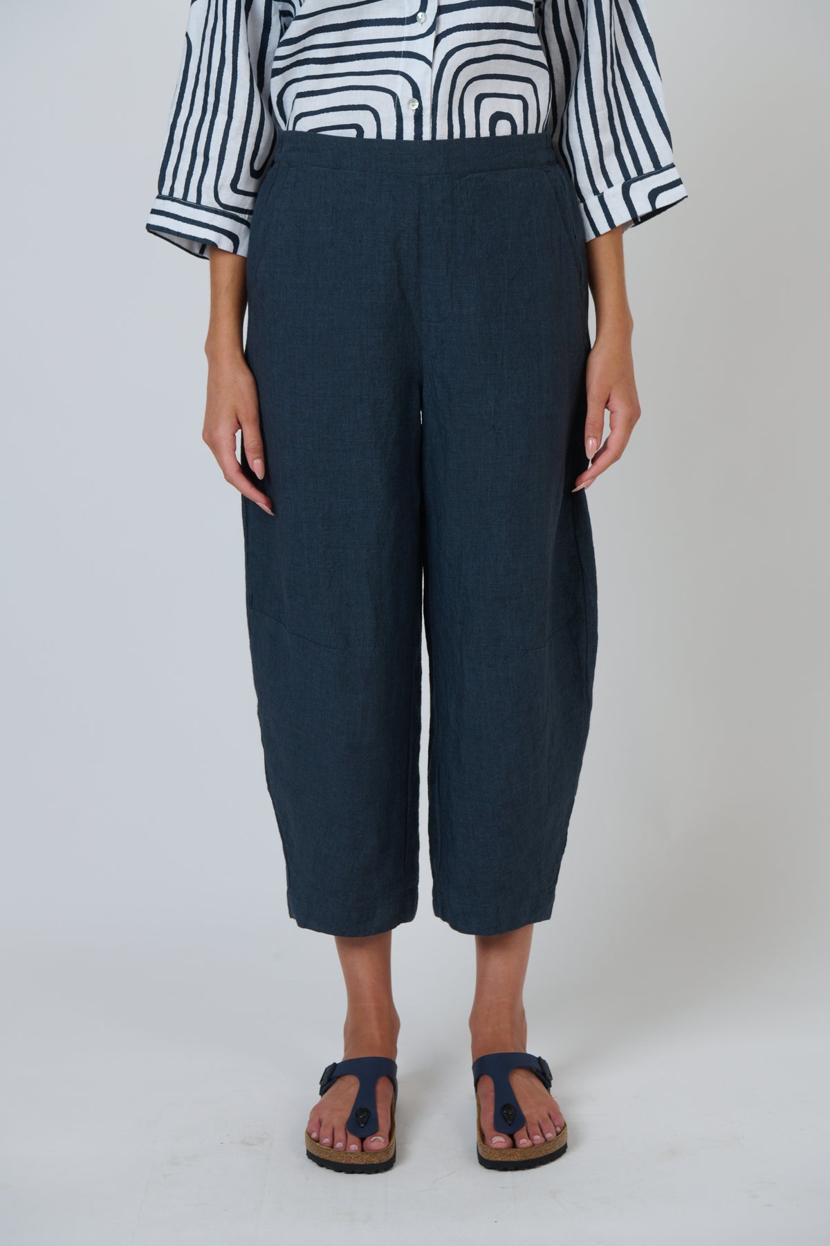 Naturals GA711 Linen Pants - Gunsmoke