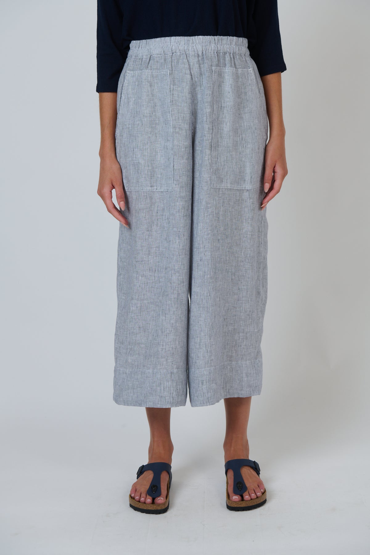 Naturals GA713 Linen Pants - Sliver