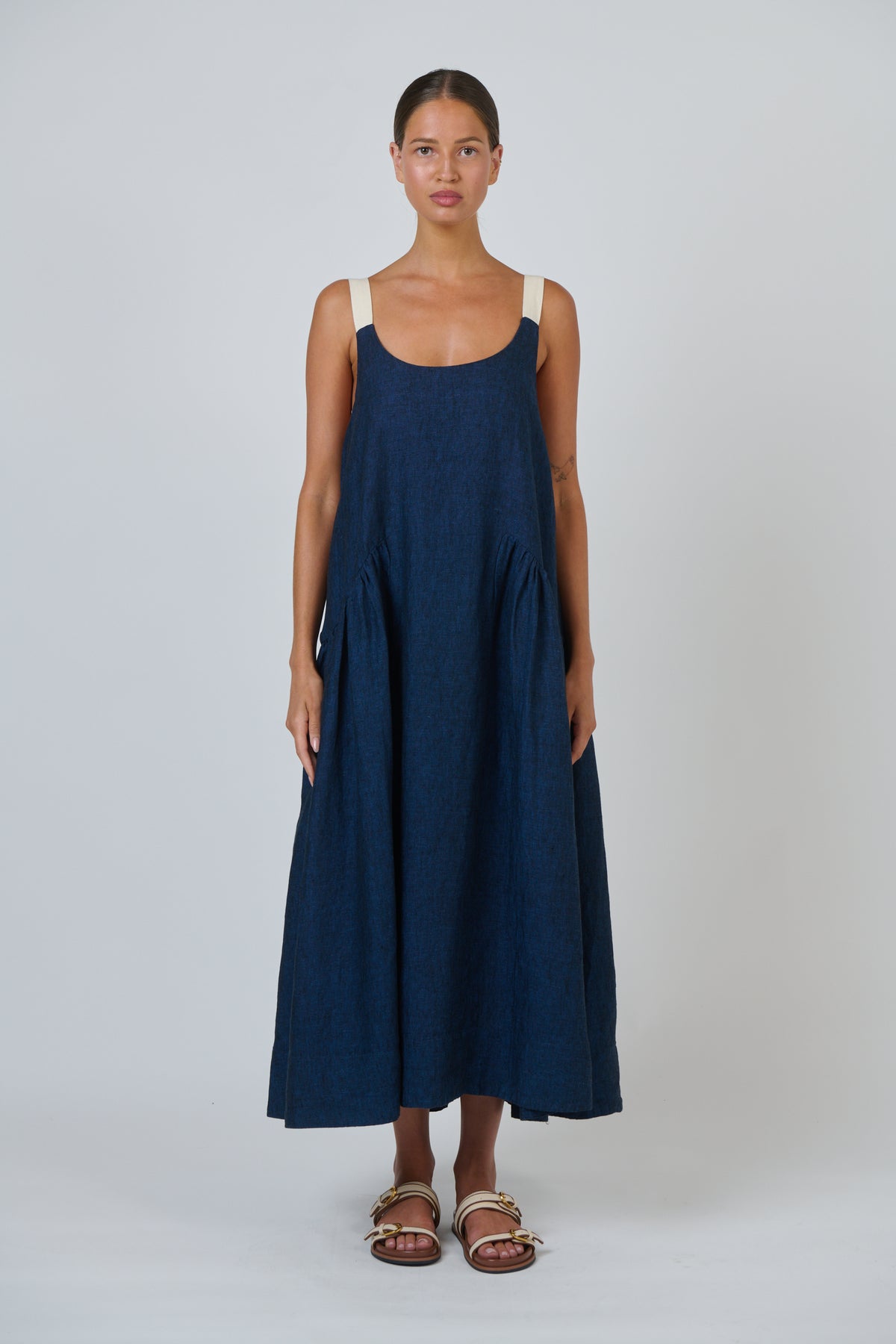 Naturals GA719 Linen Dress - Eclipse