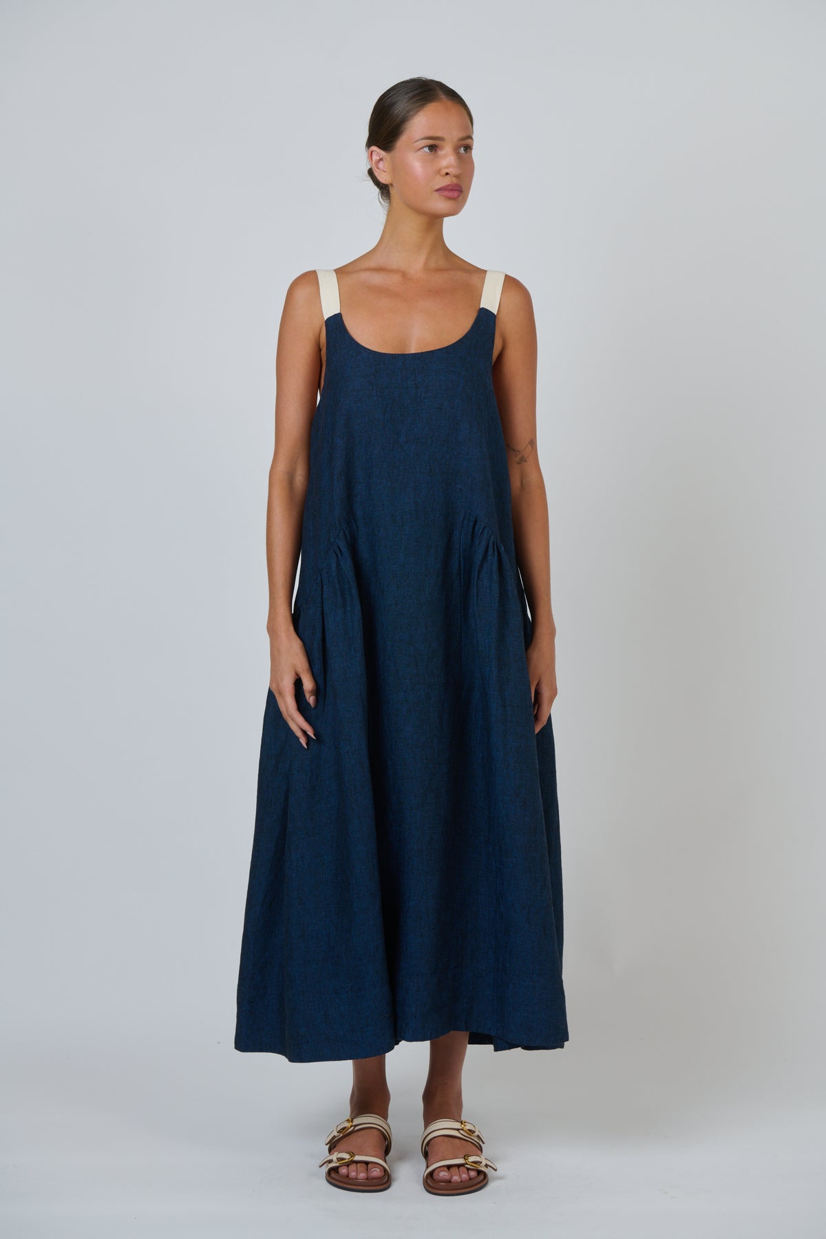 Naturals GA719 Linen Dress - Eclipse