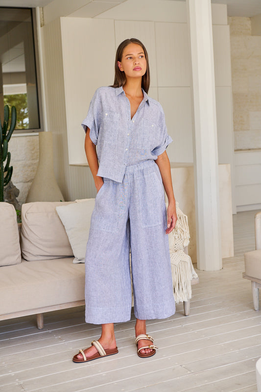 Naturals GA713 Linen Pants - Sliver