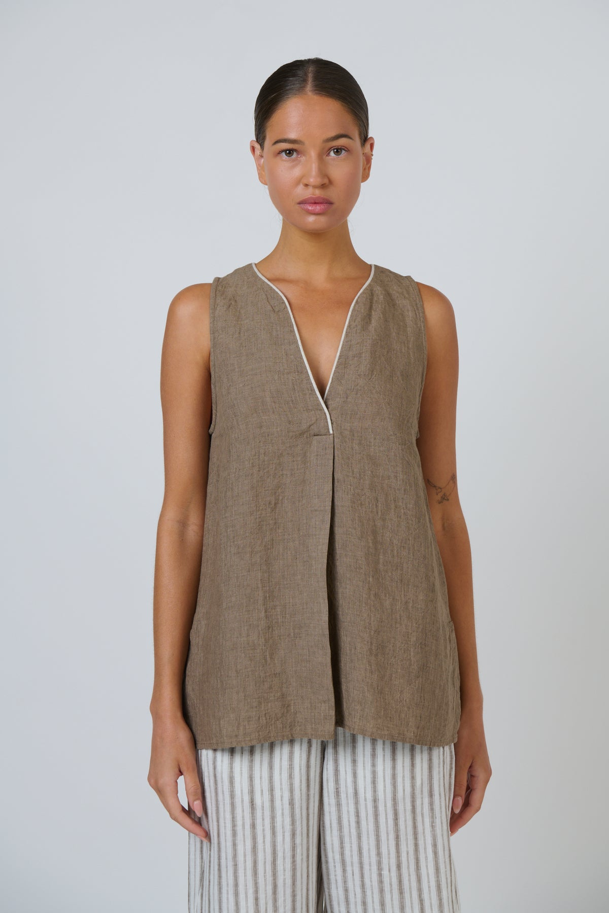 Naturals GA733 Linen Top - Agate