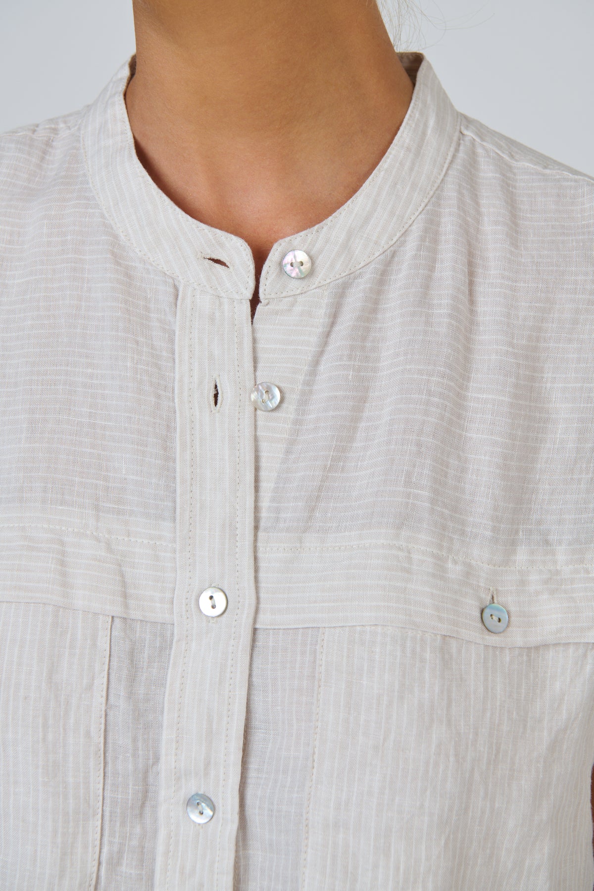 Naturals GA734 Linen Top - Sesame