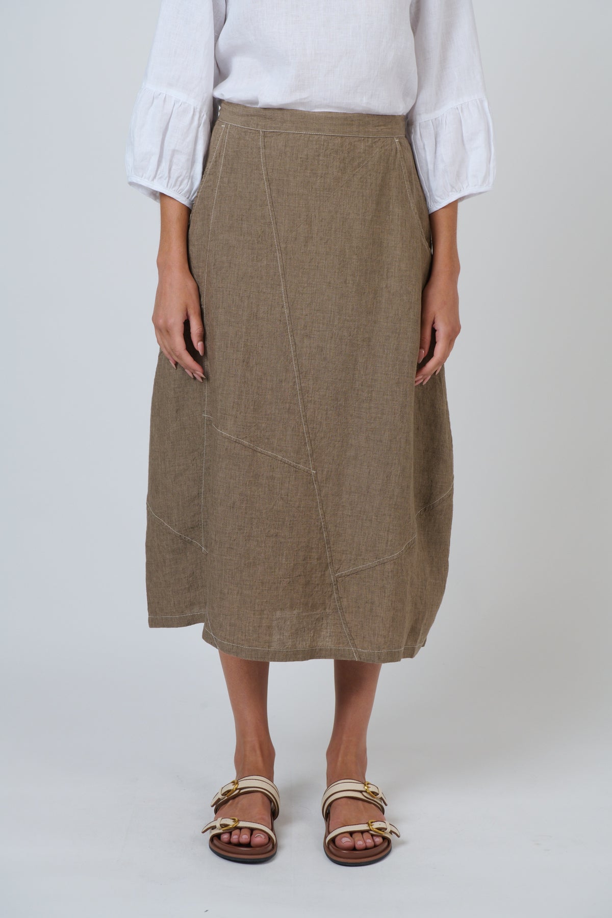 Naturals GA736 Linen Skirt - Agate