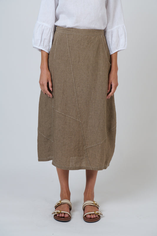 Naturals GA736 Linen Skirt - Agate
