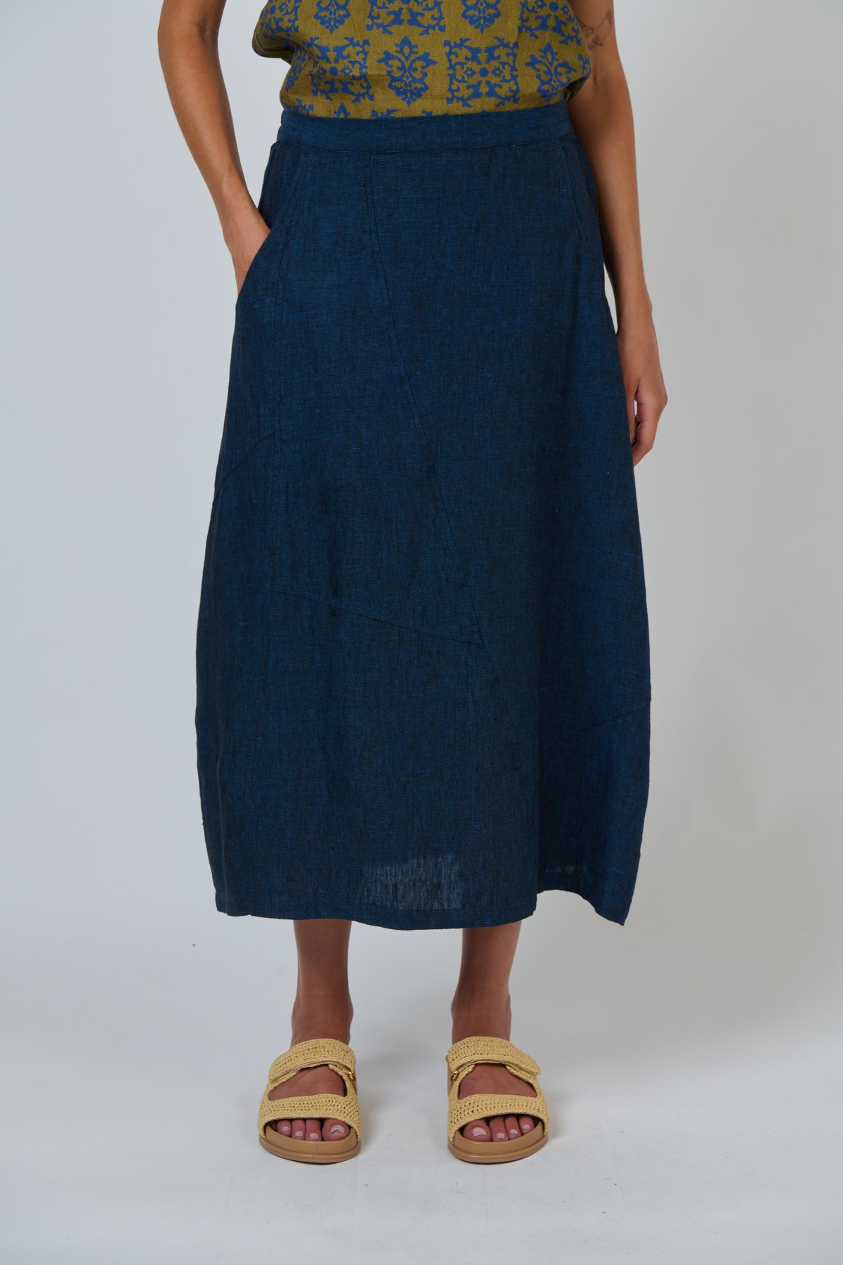 Naturals GA736 Linen Skirt - Eclipse