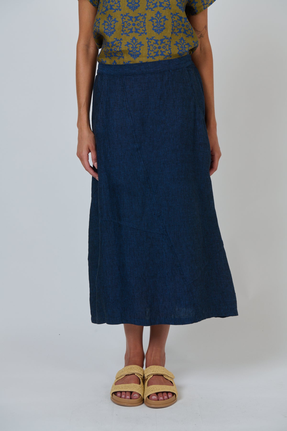 Naturals GA736 Linen Skirt - Eclipse
