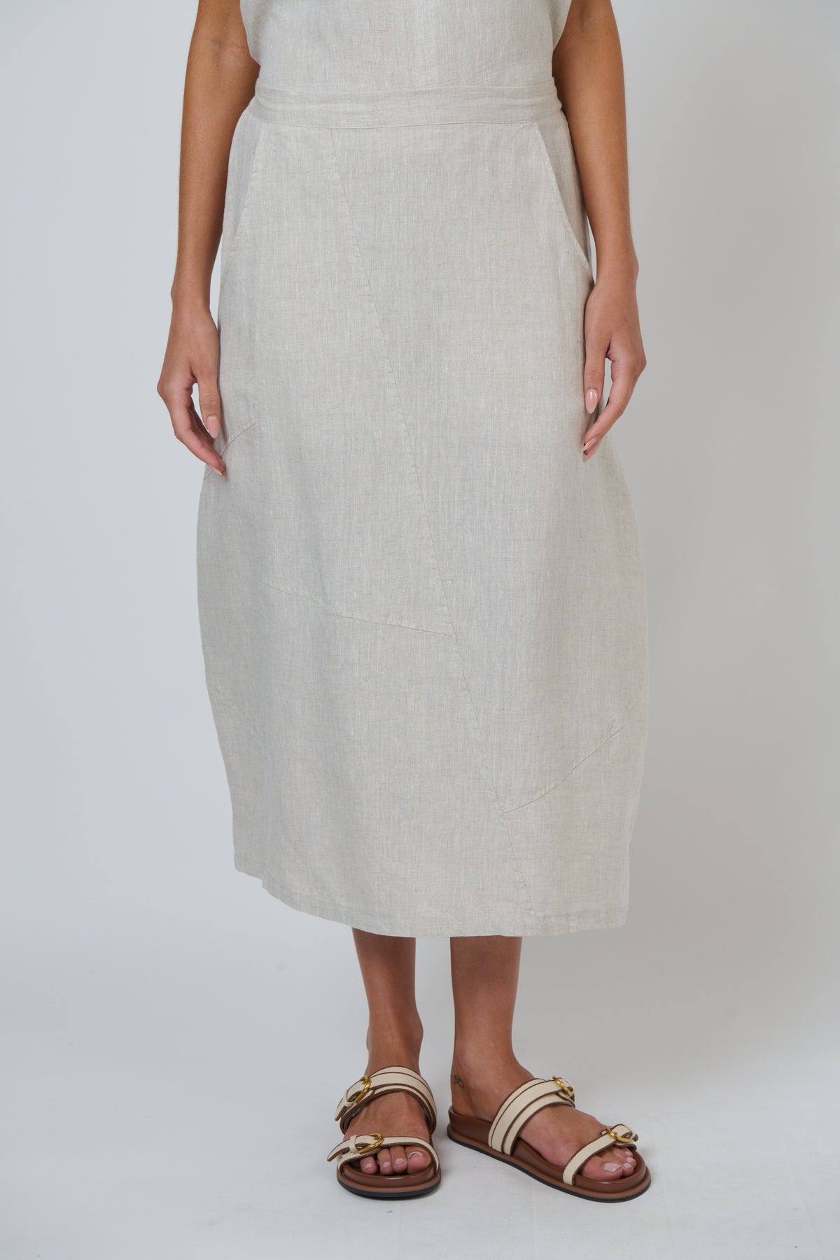Naturals GA736 Linen Skirt - Sand