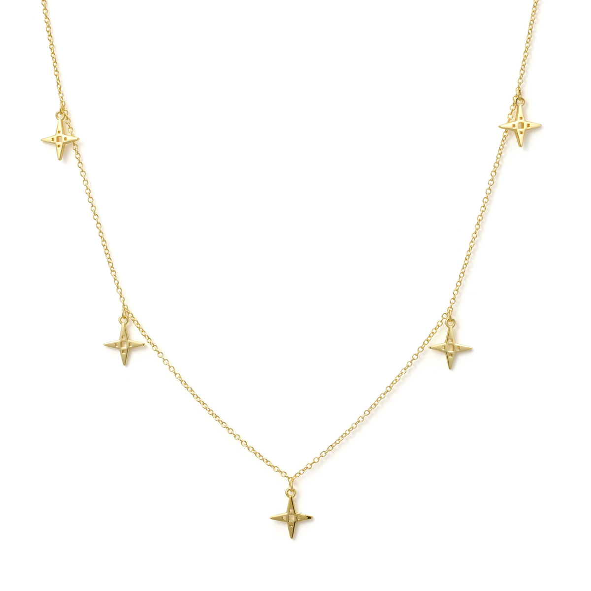 Lindi Kingi Multi Star Necklace - Gold