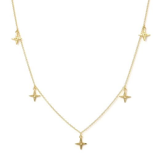 Lindi Kingi Multi Star Necklace - Gold