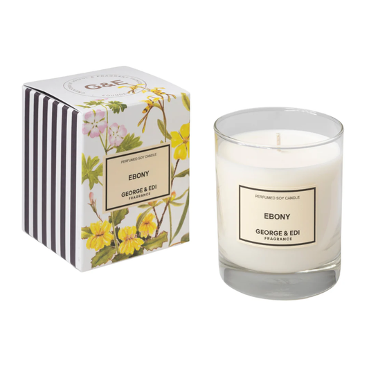 George & Edi Standard Perfumed Soy Candle 200g - Ebony