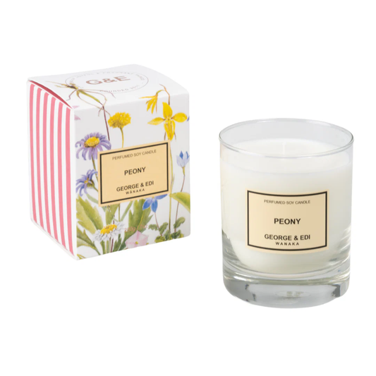 George & Edi Standard Perfumed Soy Candle 200g - Peony