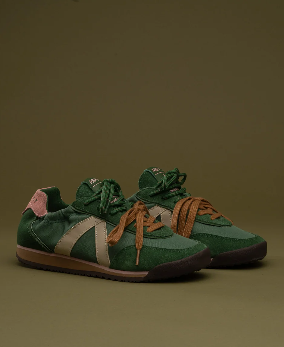 Asfvlt Grace Sneaker - Dark Green Pink