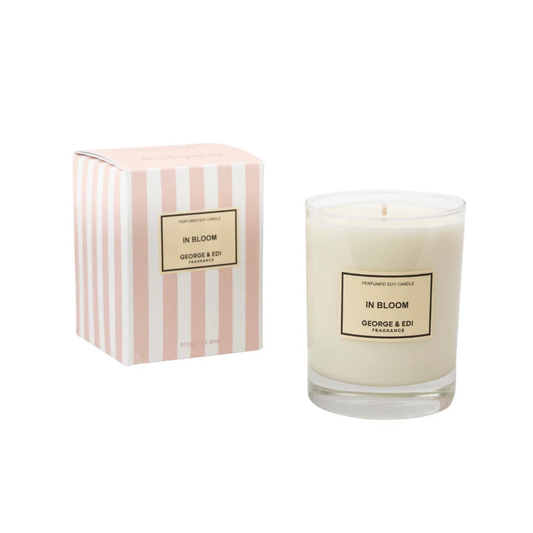 George & Edi Large Perfumed Soy Candle 310g - In Bloom