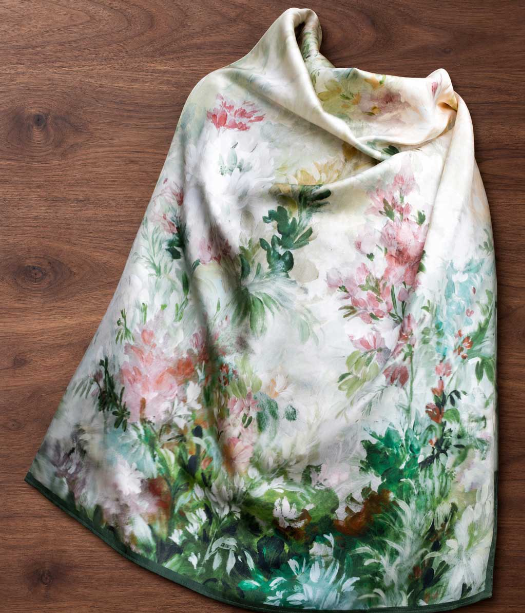 MM Linen Giverny Silk Scarf Large