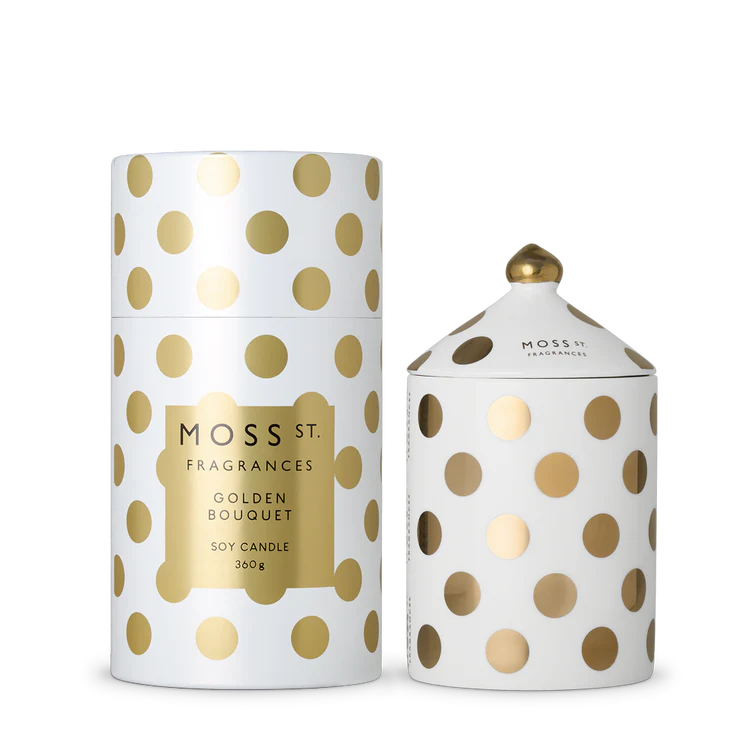 Moss St. Ceramic Candle 360g - Golden Bouquet