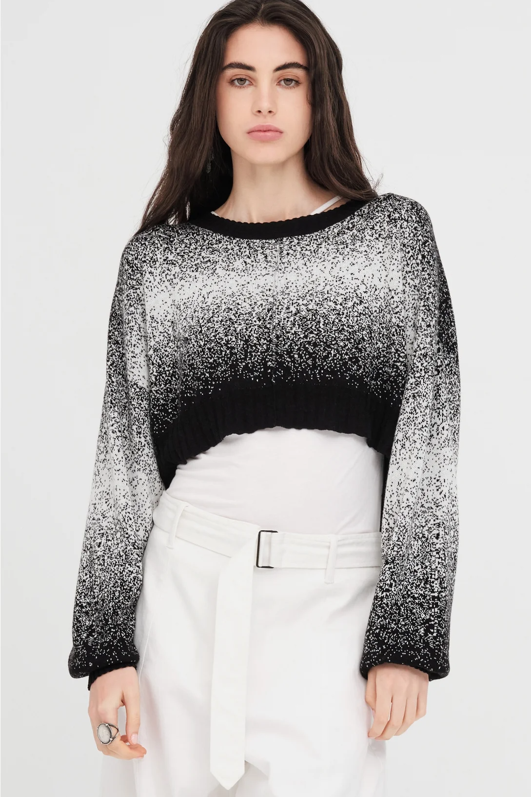 Taylor Gradient Art Sweater - Black/Ivory
