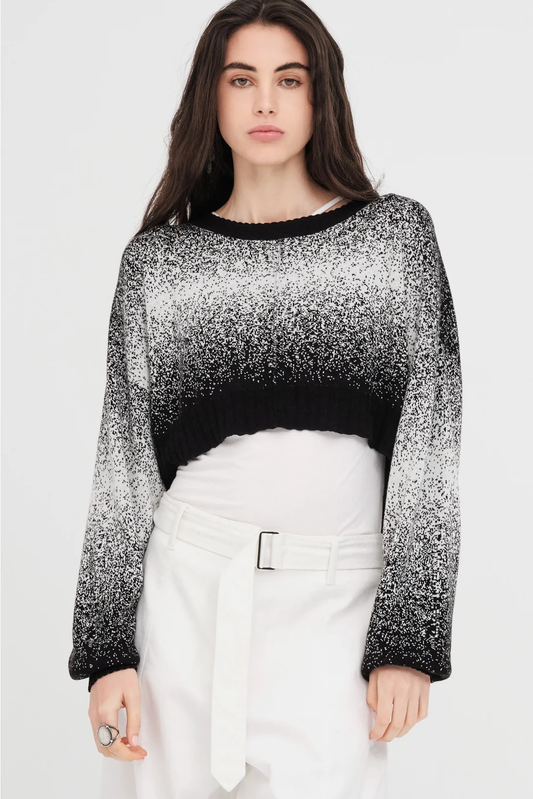 Taylor Gradient Art Sweater - Black/Ivory