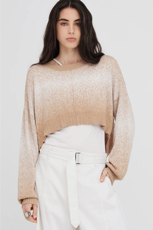 Taylor Gradient Art Sweater - Sand/Ivory