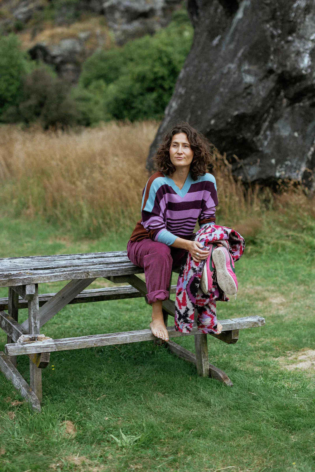 New Lands Griddy Sweater Stripe - Multi Stripe