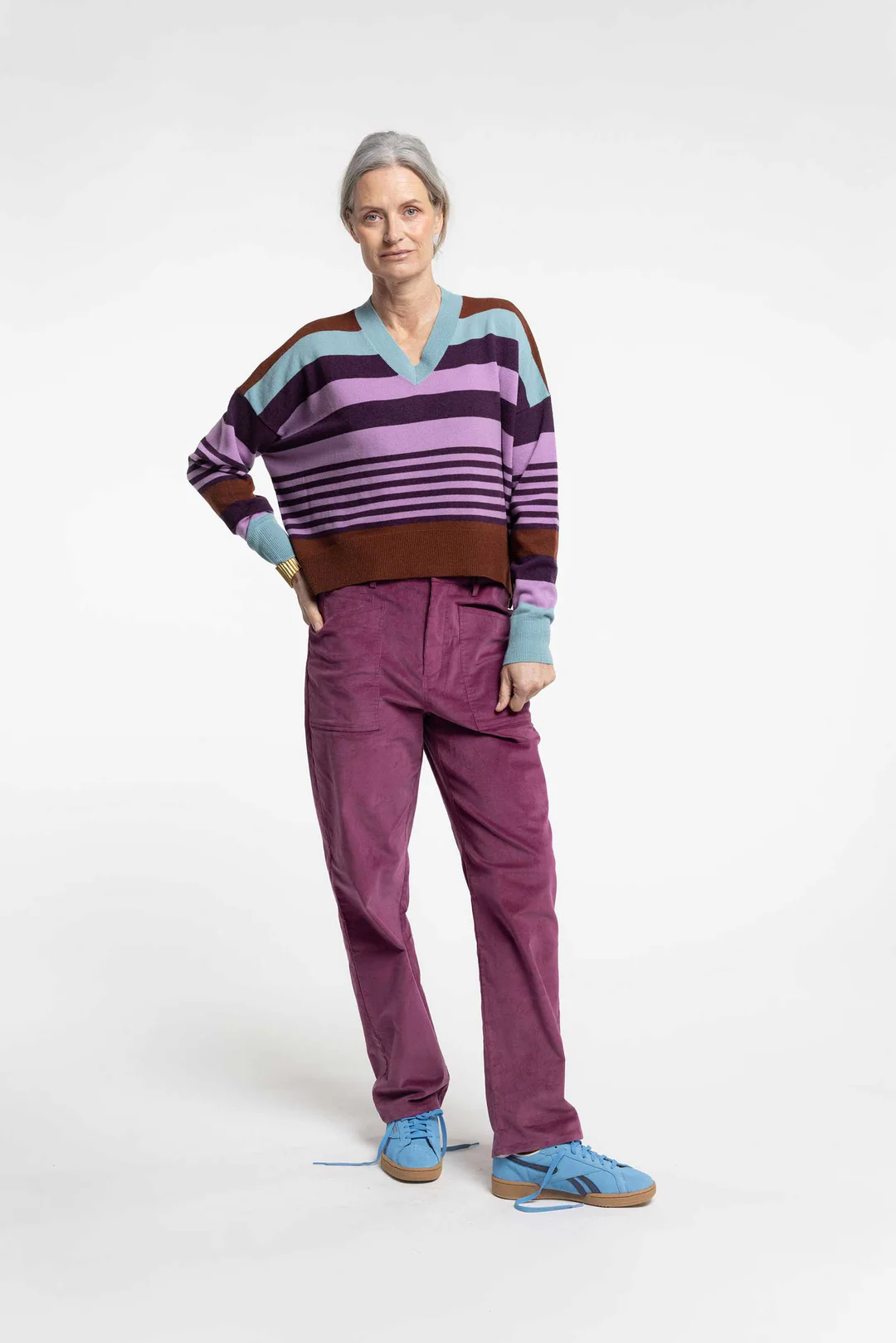New Lands Griddy Sweater Stripe - Multi Stripe