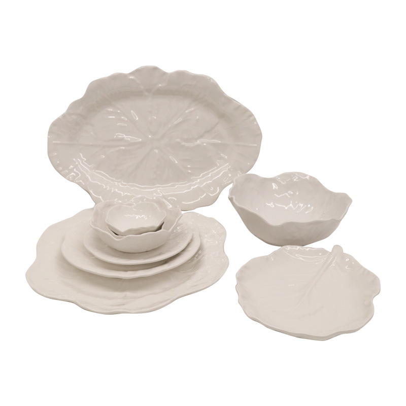 Le Forge Melamine Cabbage Snack Bowl White