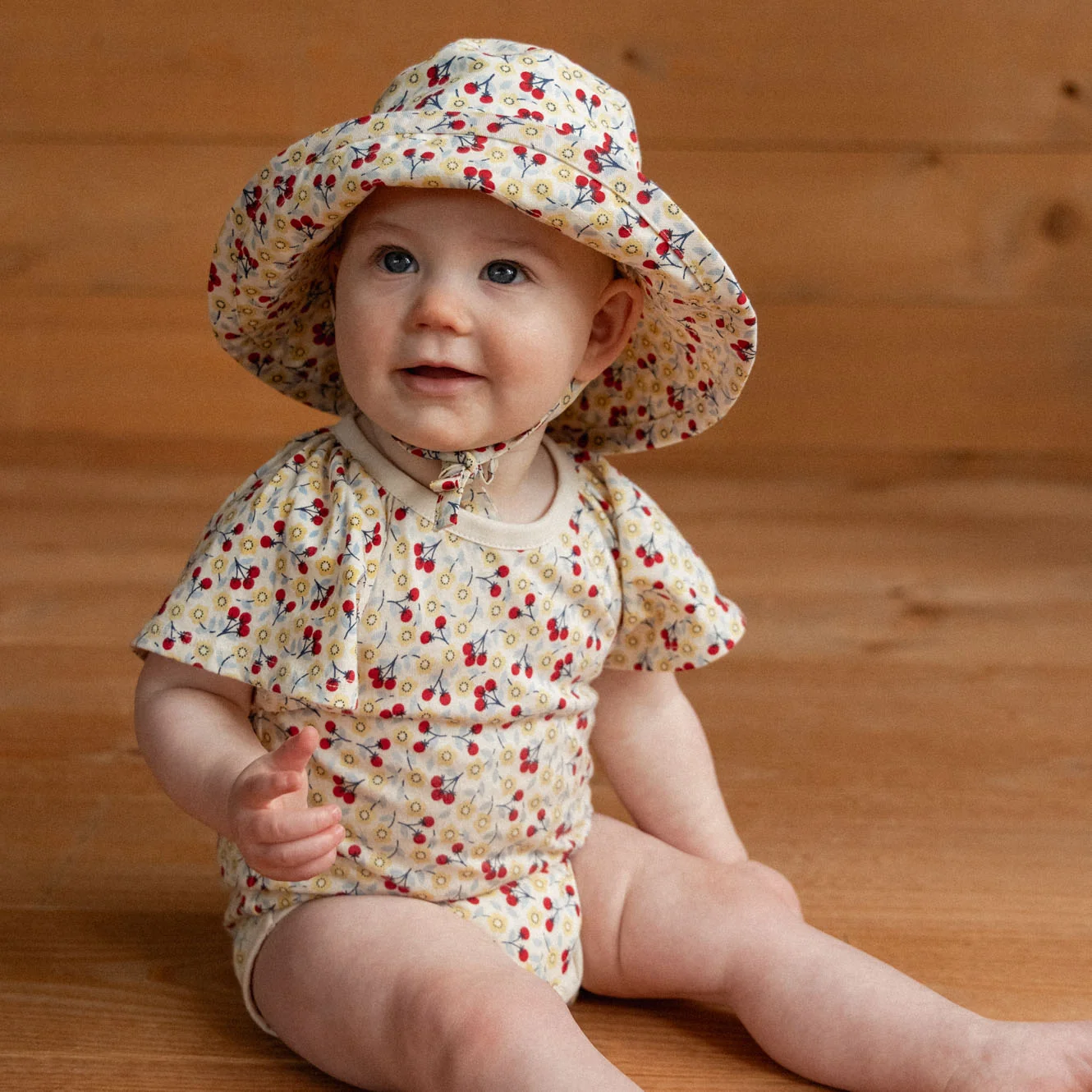 Nature Baby Holiday Sunhat - Kitchen Garden Print