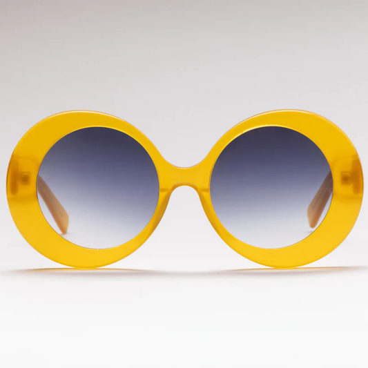 Happy To Sit On Your Face Molecule Sunglasses - Butterscotch