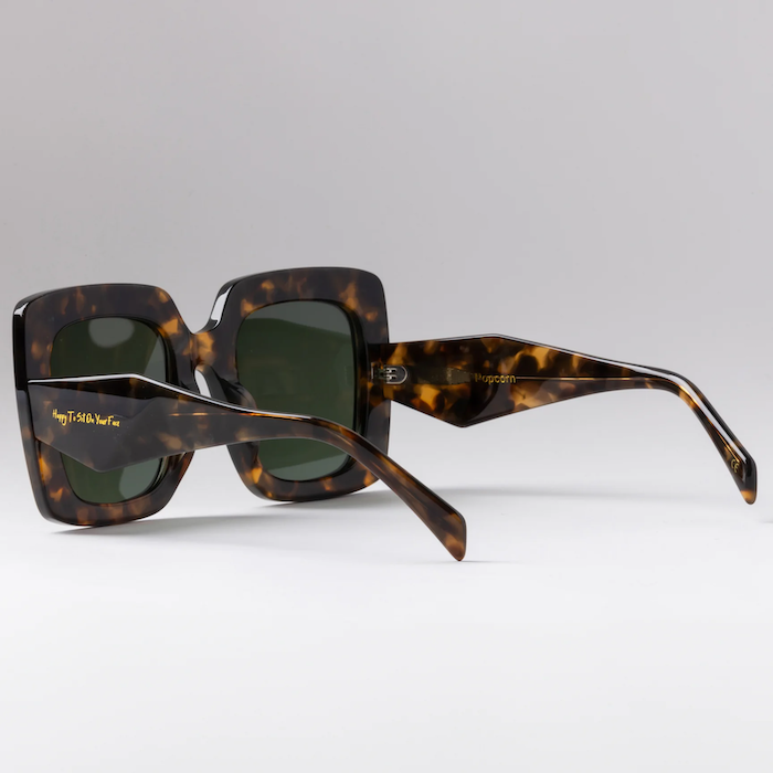 Happy To Sit On Your Face Popcorn Sunglasses - Tortoise