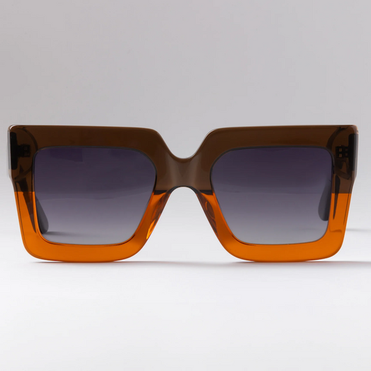 Happy To Sit On Your Face Harlow Sunglasses - Burnt Orange