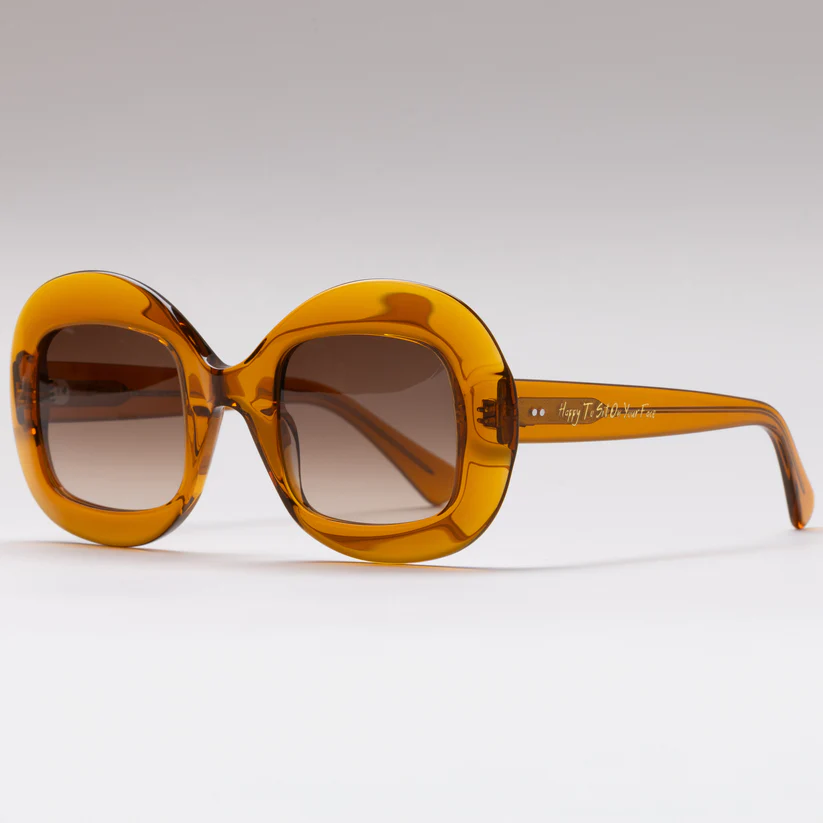 Happy To Sit On Your Face Discernment Sunglasses - Burnt Orange