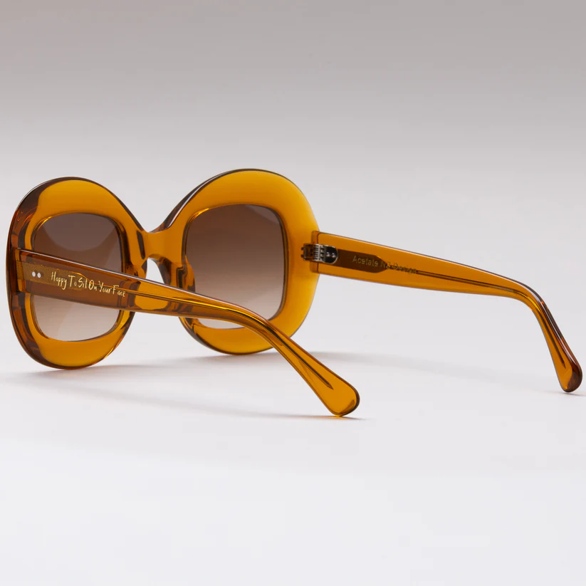 Happy To Sit On Your Face Discernment Sunglasses - Burnt Orange