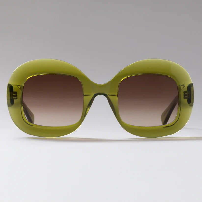 Happy To Sit On Your Face Discernment Sunglasses - Olive