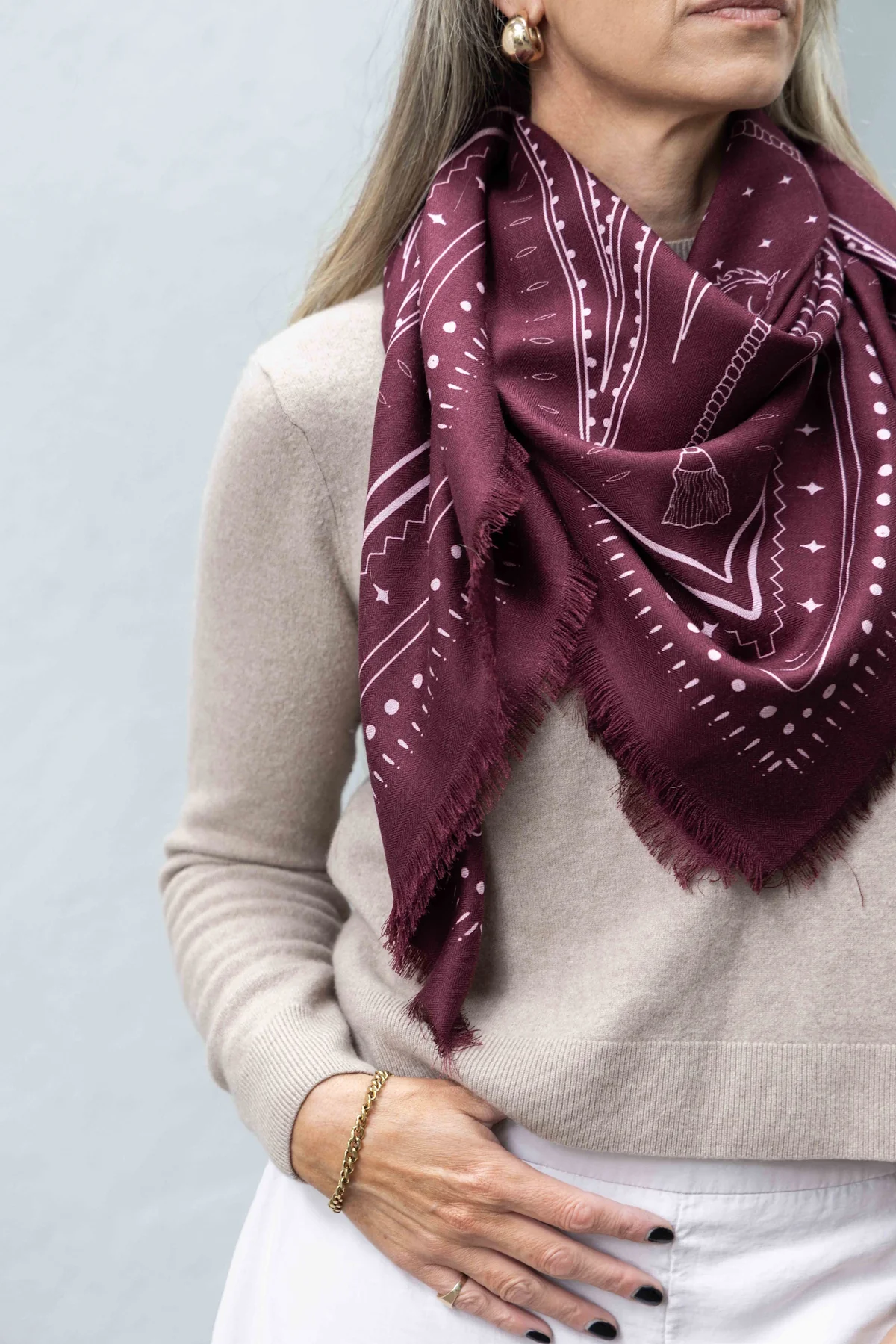 Dark Hampton The Hadfield Wool Silk Scarf