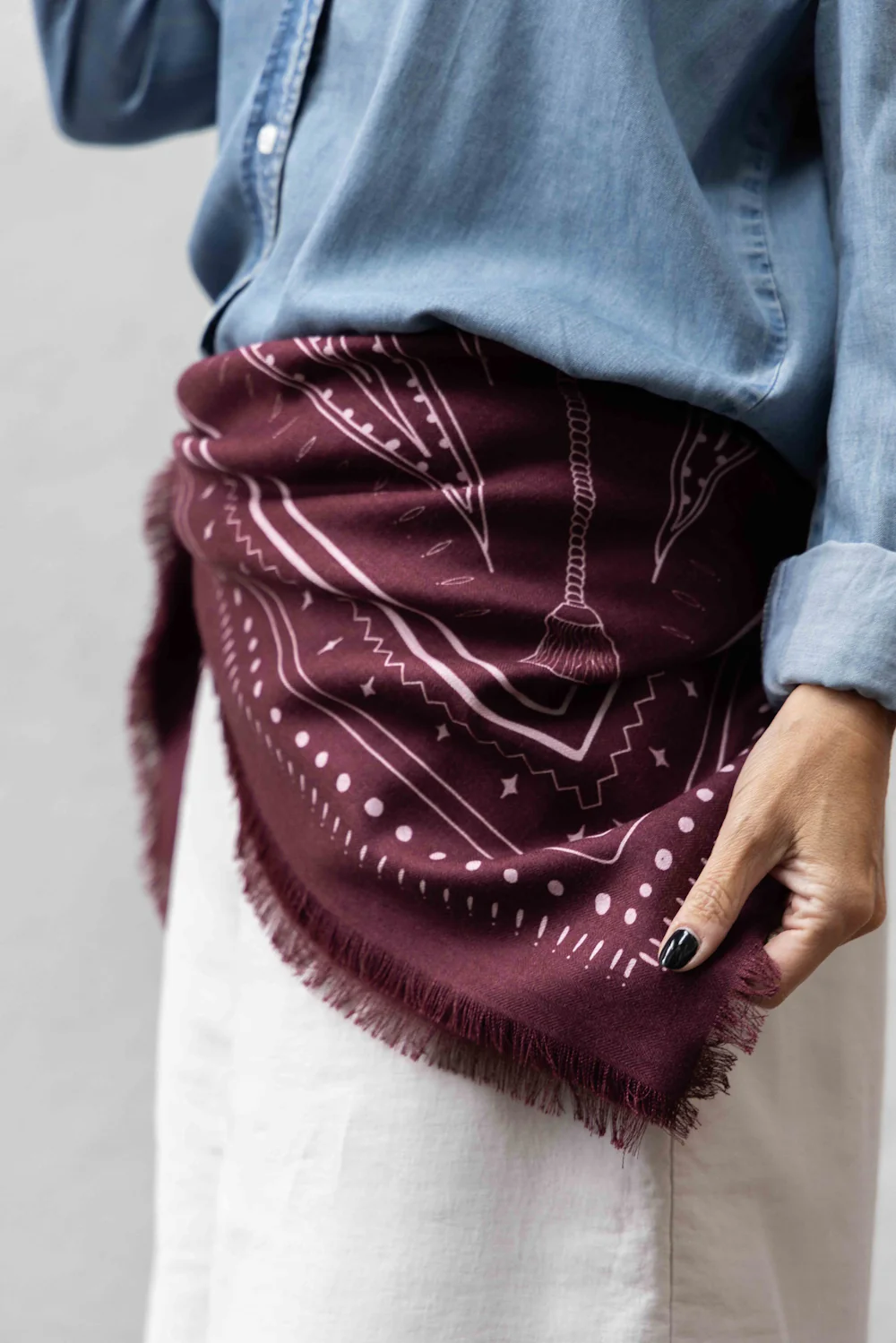 Dark Hampton The Hadfield Wool Silk Scarf
